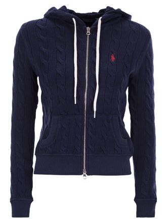 Polo Ralph Lauren geflochtener Baumwollzip Sweatshirt