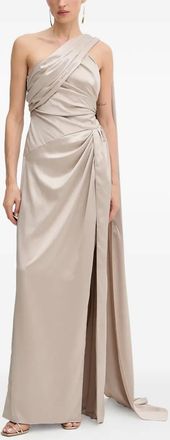 Marciano Abito lungo monospalla con drappeggio - Toni neutri