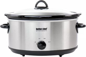 Better Chef Better Chef 6-Quart Slow Cooker With Removable Stoneware Crock - Oval - IM-469S