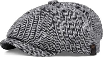 Generic Mens Newsboy Hat,Vintage Beret Hat Octagonal Hats Retro British Newsboy Cap Men Outdoor Universal Casual Caps (d,One Size)