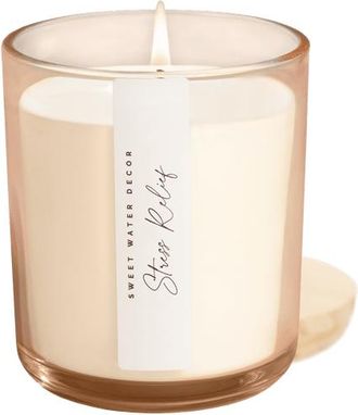 Sweet Water Decor 12oz Tinted Glass Jar Candle - Spa Scents in Stress Relief at Nordstrom