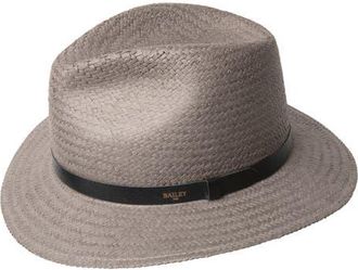 Bailey Azure Sun Water Repellent Woven Fedora in Graphite at Nordstrom, Size Xx-Large