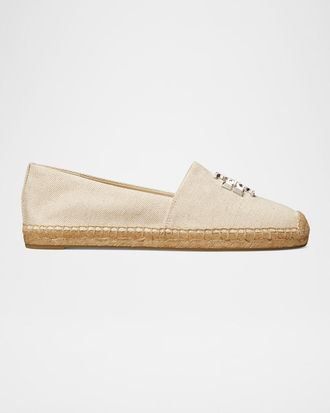 Tory Burch Eleanor Canvas Medallion Espadrilles