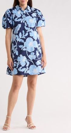 Halogen Bubble Sleeve Babydoll Dress in Classic Navy at Nordstrom Rack, Size X-Small