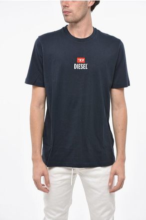 Diesel Crew Neck Cotton T-Shirt with Printed Logo size 3xl