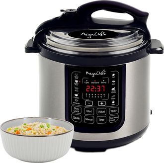 MegaChef 8 Quart Digital Pressure Cooker with 13 Pre-set Multi Function Features