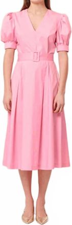 Tara Jarmon Ranya Dress In Poplin Rose