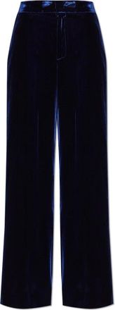 Etro Dames, Broeken, Blauw, Maat: XS Velours