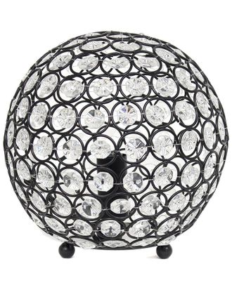 Lalia Home Elipse 8 Inch Crystal Ball Sequin Table Lamp