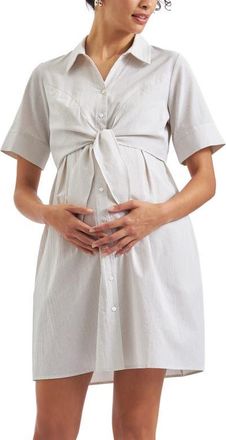 Ripe Bronte Tie Up Dress in Natural /white at Nordstrom, Size X-Large Au