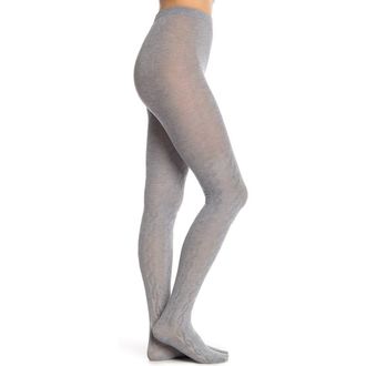 Hue CABLE SWEATER TIGHT in Charcoal Heather at Nordstrom Rack, Size Small/medium