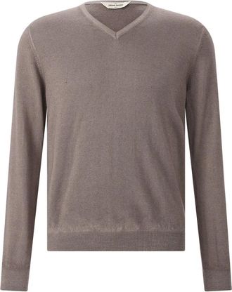 Gran Sasso V-hals Gebreide Kleding - Heren - V-hals truien - Bruin - 3XL - Wol - Truien & Vesten