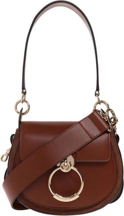 Chlo&eacute; Small Tess Tas - Dames - Schoudertassen - Bruin - ONE Size - Leer - Tassen