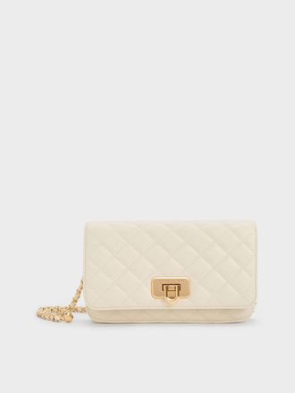 Charles & Keith Cressida Quilted Push-Lock Clutch