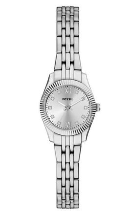 Fossil Scarlette Mini Bracelet Watch, 20mm in Silver at Nordstrom