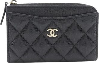 Chanel Pre-owned Wallets, female, Black, Size: ONE SIZE Pre-owned Leather wallets