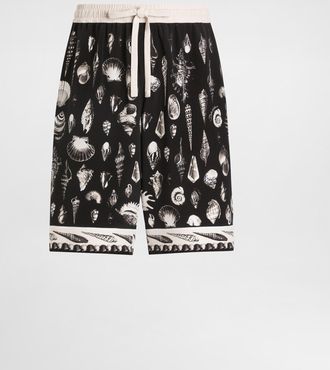 Dolce & Gabbana Shell-print Marocaine Crêpe Trousers - Man Pants And Shorts Multicolor 48