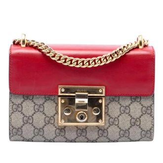 Gucci Pre-owned Vintage Canvas Crossbody Bag - Dames - Pre-owned - Beige - Maat: ONE Size Leer