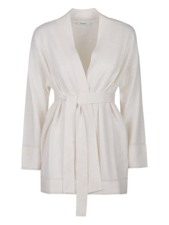 Max Mara belted cashmere cardi-coat - women - Cashmere - S - Neutrals