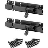 OEM Dos Cerrojos De Aleaci&oacute;n De Aluminio, Pernos De 8 Mm, Pestillo Deslizante, Aptos Para Puertas, Ventanas, Portones De Jard&iacute;n Y Cobertizos (negro). - Cr