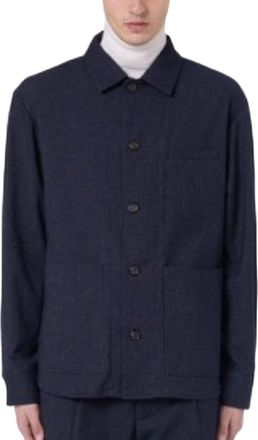 Paolo Pecora Three-Pocket Shirt Jacket With Classic Collar