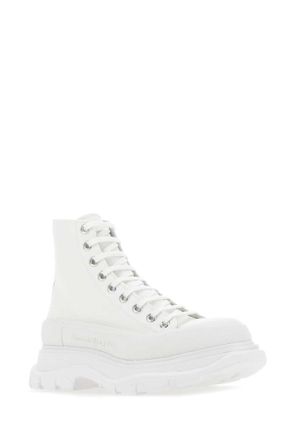 Alexander McQueen Canvas High-Top High-Top Sneaker - White