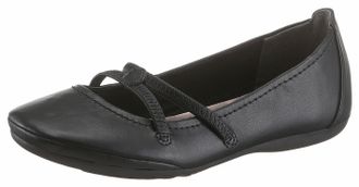 Tamaris Ballerina TAMARIS Caterina, Damen, Gr. 36 (3,5), schwarz, Lederimitat, Schuhe Ballerina, Flats, Festtagsmode, Slipper mit Gummizugriemchen