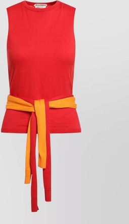 J.W.Anderson sleeveless top round neck contrasting tie