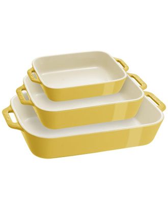 Staub Ceramic 3Pc Rectangular Baking Dish Set