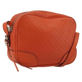 Gucci Pre-owned Vintage Crossbody Bag - Dames - Pre-owned - Oranje - Maat: ONE Size Leer