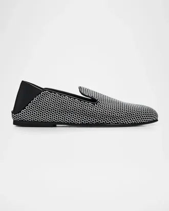 Giuseppe Zanotti Men & apos;s Suede Crystal-Embellished Loafers