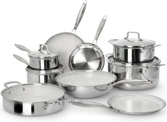 KASANOVA Batteria 3 strati 13 pezzi bianca Tri - Ply Ceramic