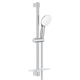 GROHE Tempesta 110 Glijstangset - 60cm - ronde handdouche - 2 straalsoorten - gladde doucheslang - met zeephouder - chroom