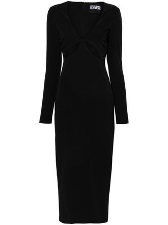 Versace Jeans Couture Midi-jurk met uitgesneden detail - Zwart