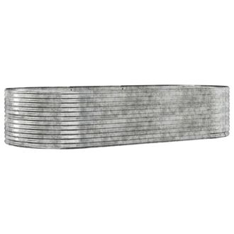 vidaXL Jardinera Arriate Acero Galvanizado Plata 291x140x68 Cm Vidaxl
