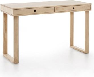 HOGAR 24 Escritorio de madera maciza natural, color natural