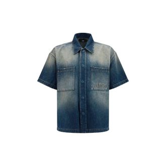 Amiri Blue Denim Mens Shirt