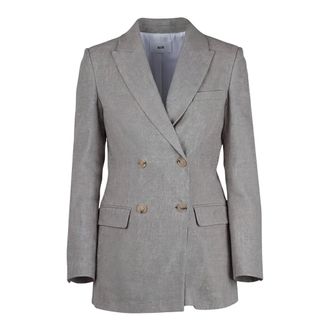 SOLOTRE Blazers, female, Beige, Size: XL Giacca doppiopetto ABU