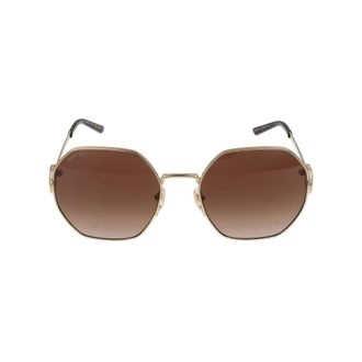 Gucci Oversize Navigator Sunglasses - female - Gucci - Sunglasses - Yellow - 58 MM - Accessories