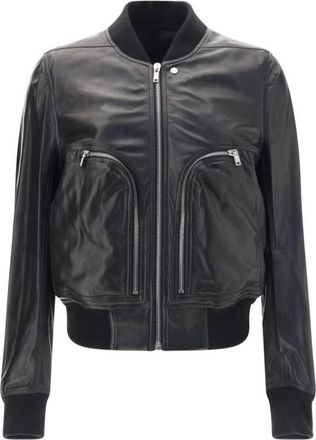 Rick Owens Bauhaus Flight Leren Jas - Heren - Leren en Su&egrave;de Jassen - Zwart - L - Jassen