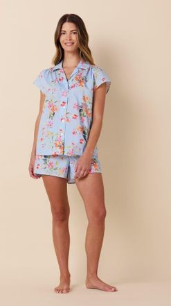 The Cats Pajamas Luxe Pima Short Set in Camilla at Nordstrom, Size X-Large