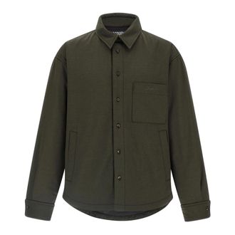 Jacquemus Casual Shirts, male, Green, L, La Chemise Boulanger Overshirt