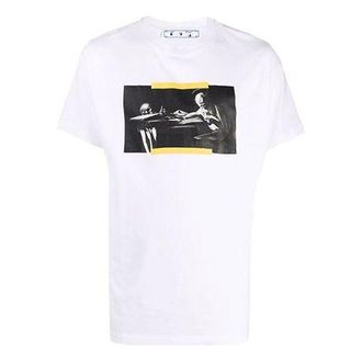 Off-white FW21 Printing Short Sleeve Ordinary Version White OMAA027F21JER0140184