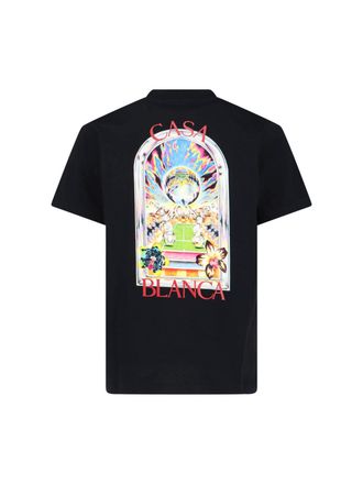Casablanca Mens T-Shirts And Polos Black Organic Cotton