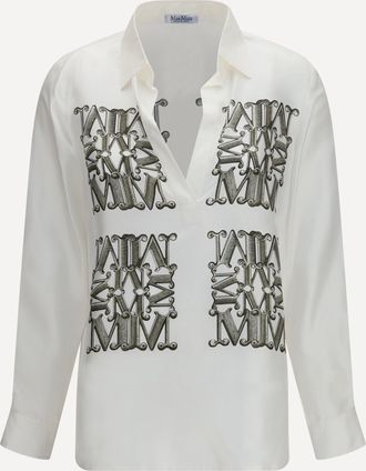 Max Mara Printed silk twill Shirt Female 40