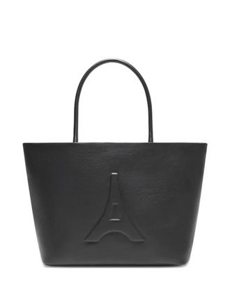 Mani&egrave;re De Voir embossed eiffel tote bag - Black