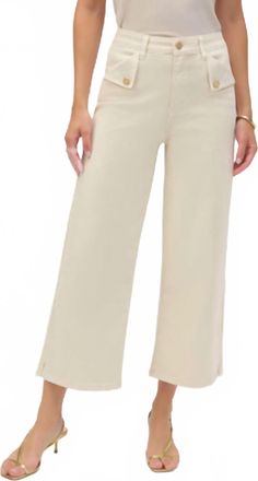 Joseph Ribkoff Mid-Rise Wide-Leg Trousers In Beige