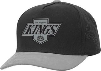 Mitchell & Ness Mens Mitchell & Ness Black/Silver Los Angeles Kings May Flowers Pro Crown Adjustable Hat at Nordstrom
