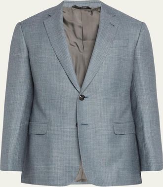 Giorgio Armani Mens Textured Wool-Blend Dinner Jacket