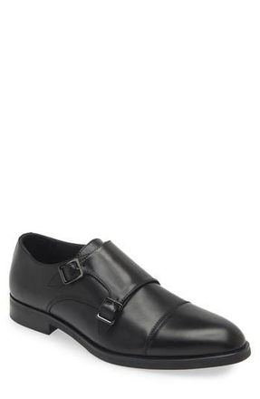 Nordstrom Edison Double Monk Strap Shoe in Black at Nordstrom Rack, Size 11.5
